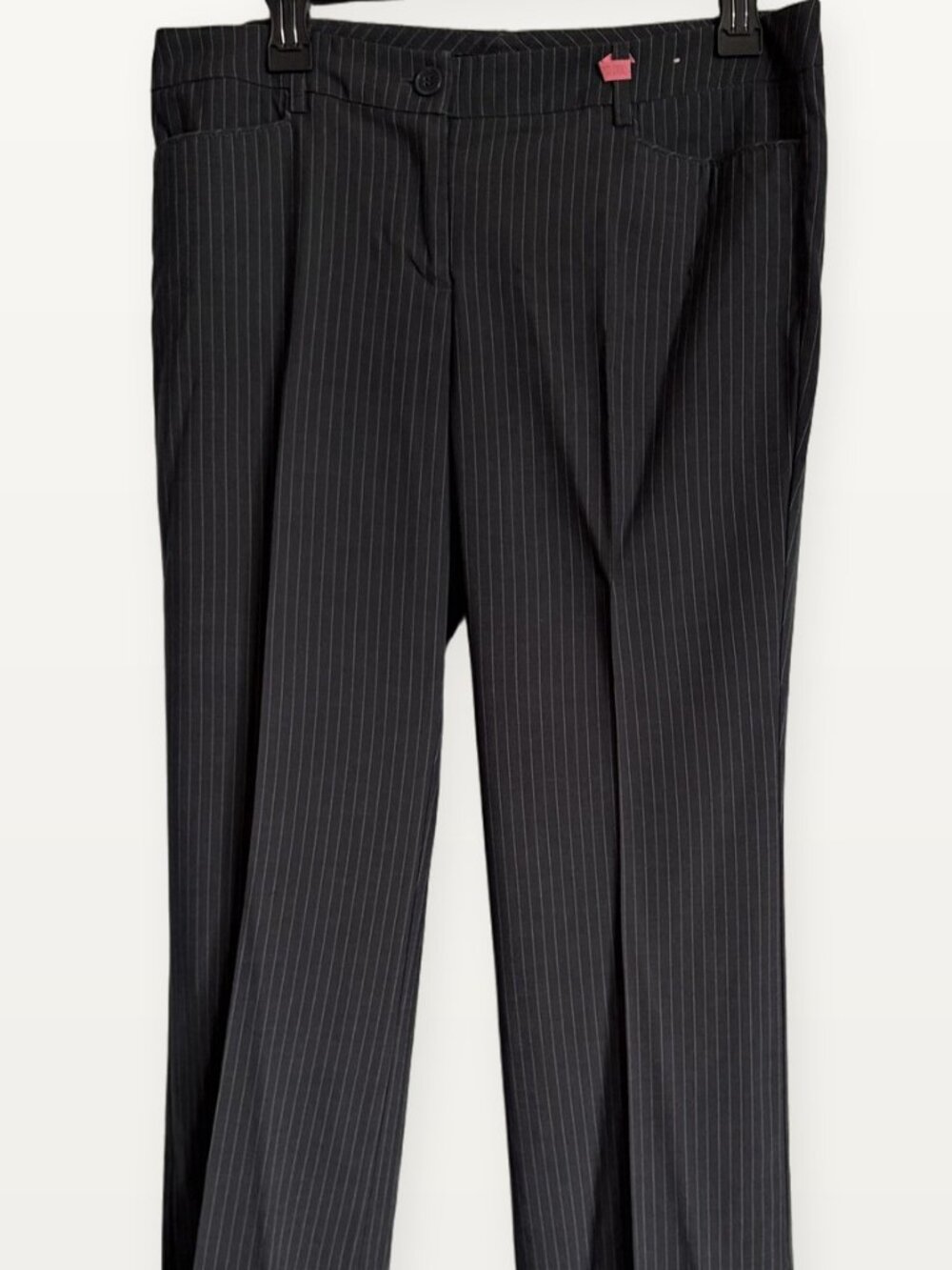 New York & Company Charcoal Pinstripe Dress Pants 10 Petite